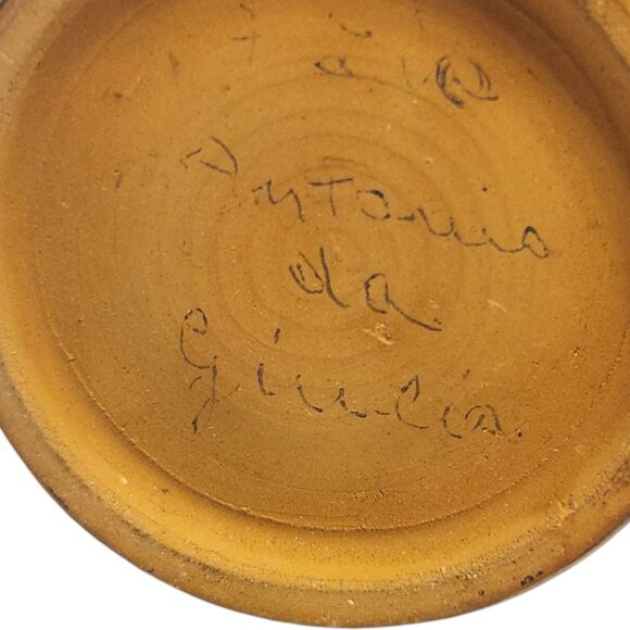 Vintage Studio Pottery Vase Signed Antonia da Giulia Sgraffito MCM Decor - Picture 7 of 9